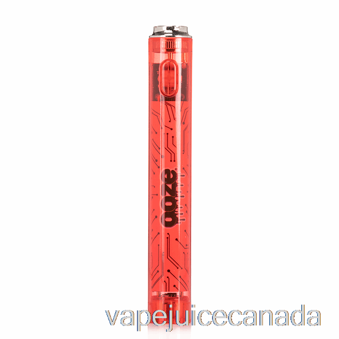 Vape Canada Ooze Slim 400mAh CLEAR 510 Vape Battery Ruby Red